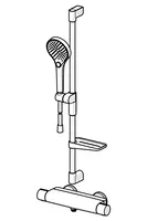 Oras Optima Style, Bateria natryskowa z prysznicem, 7169NU