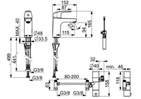 Oras Safira, Washbasin faucet, 3 V, Bluetooth, 1011FZ