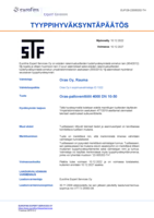 Approval/Declaration STF