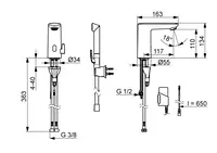 Oras Electra, Bateria umywalkowa, 3 V, Bluetooth, 9212FZ-33