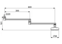 Oras, Tut komplett, L=600, 221560