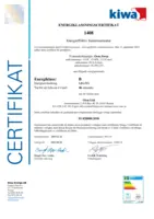 Godkännande/Certifikat Kiwa SE Energymark