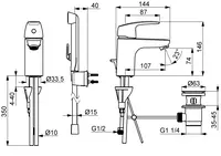 Oras Safira, Bateria umywalkowa, 1008