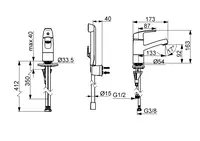 Oras Safira, Washbasin faucet, 1021F