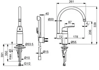 Oras Safira, Washbasin faucet, 1033