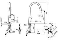 Oras Inspera, Kitchen faucet with dishwasher valve, 3 V, 3031F-33