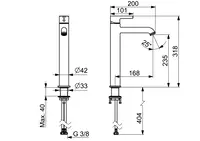 Oras Optima Style, High washbasin faucet, 2601FH-33