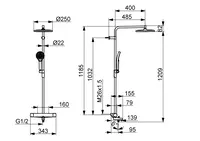 Oras Optima Style, Dusjkran med rain shower, 160cc, 7152N