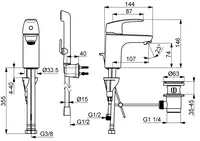 Oras Safira, Washbasin faucet, 1008F