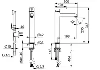 Oras Optima Style, High washbasin faucet, 2602FH-80