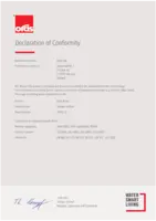 Godkännande/Certifikat Declaration of Conformity