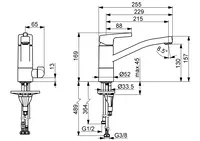 Oras Saga Style, Kitchen faucet with dishwasher valve, 3935FH