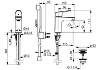 Oras Vega, Washbasin faucet, 1802G