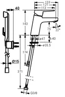 Oras Twista, Washbasin faucet, 3812BF