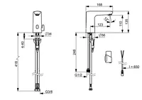 Oras Electra, Washbasin faucet, 3 V, Bluetooth, 9267FZ