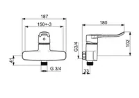 Oras Clinica, Washbasin faucet, 5620