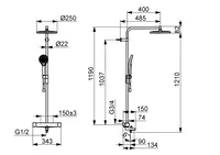 Oras Optima Style, Shower system, 7193N