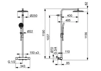 Oras Optima Style, Shower system, 7192N-80