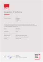 Godkännande/Certifikat Declaration of Conformity