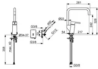 Oras Optima Style, Bateria kuchenna z zaworem do zmywarki, 3 V, 2734FHN-33