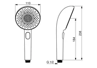 Oras Aurelia, Hand shower, d 110 mm, 242703-33