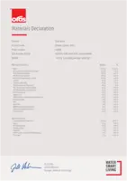 Heakskiit/Deklaratsioon Materials Declaration