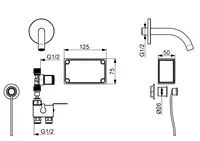 Oras Electra, Bateria umywalkowa, 24/48 V, Bluetooth, 6401Z