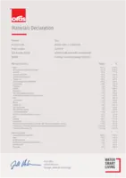 Heakskiit/Deklaratsioon Materials Declaration