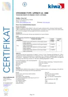 Godkännande/Certifikat Kiwa SE Type Approval