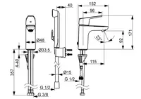 Oras Vega, Washbasin faucet, 1801FG