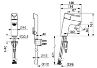 Oras Optima, Washbasin faucet, 2612F