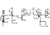 Oras Optima, Washbasin faucet, 3 V, 2713F