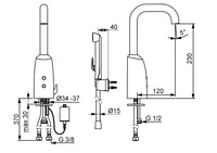 Oras Electra, Washbasin faucet, 6 V, Bluetooth, 6332FZ