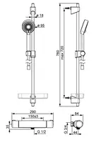 Oras Nova, Shower faucet with shower set, 7413