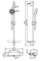 Oras Nova, Shower faucet with shower set, 7413U