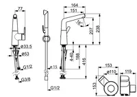 Oras Inspera, Washbasin faucet, 3 V, 3005F