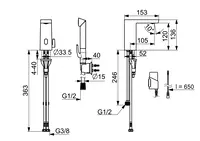 Oras Stela, Servantkran, 3 V, Bluetooth, 4816FZ-105