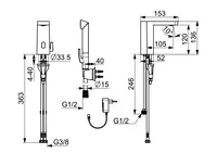 Oras Stela, Washbasin faucet, 230/9 V, Bluetooth, 4826FTZ