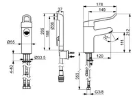 Oras Medipro, Washbasin faucet, 5512BF