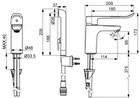 Oras Clinica, Washbasin faucet, 5601B