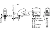 Oras Electra, Washbasin faucet, 24/48 V, non-Bluetooth, 6215Q