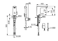 Oras Electra, Washbasin faucet, 3 V, Bluetooth, 9212FZ-105