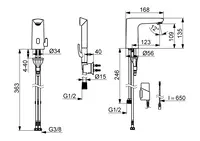 Oras Electra, Bateria umywalkowa, 3 V, Bluetooth, 9262FZ