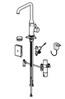 Oras Optima Style, Bateria kuchenna z zaworem do zmywarki, 230/9 V, Bluetooth, 2639FHTZ