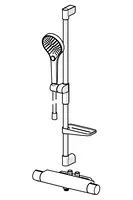 Oras Optima Style, Bruserarmatur med brusersæt, 40cc, 7159-109