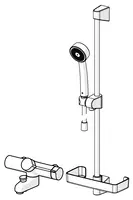 Oras Oramix, Bath and shower faucet with shower set, 7248