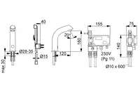 Oras Electra, Bateria umywalkowa, 24/48 V, Bluetooth, 6205Z