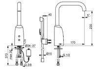 Oras Electra, Bateria umywalkowa, 6 V, Bluetooth, 6333FZ