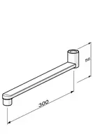 Oras Clinica, Jooksutoru komplektne, L=300, 1001471V