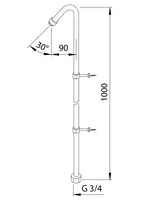 Oras, Shower pipe, 231031